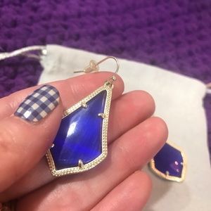 Kendra Scott earrings Alex-cobalt blue